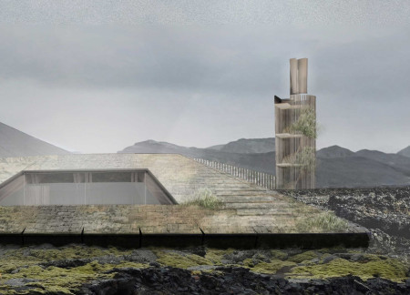 Timber Cladding and Moss Growth in a Dual-Plate Visitor Center