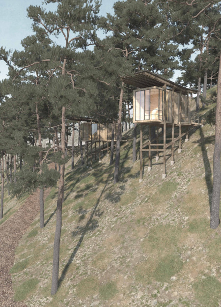 Cross-Laminated Timber Pods Integrated with Rainwater Management in Val De Moses