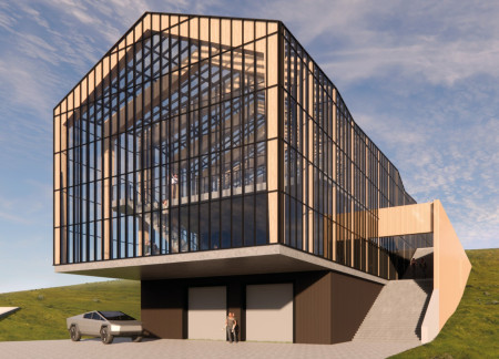 Mycelium Insulation and Birch Structure Creating a Sustainable Community Hub