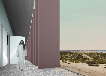 Curvilinear Forms Emphasizing Observation Amidst Natural Greenery