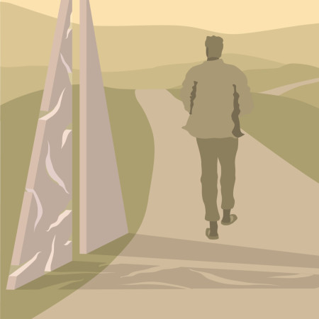 Cedar Shingles and Wooden Obelisks Enhancing Meditative Space