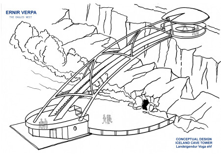 Cantilevered Observation Tower over Tectonic Divide with Glass Floor