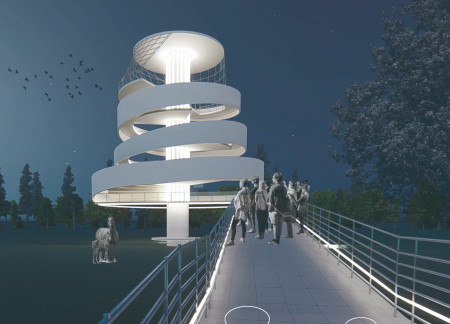 Elevated Observation Space Featuring Panoramic Views and Continuous Ramp Design