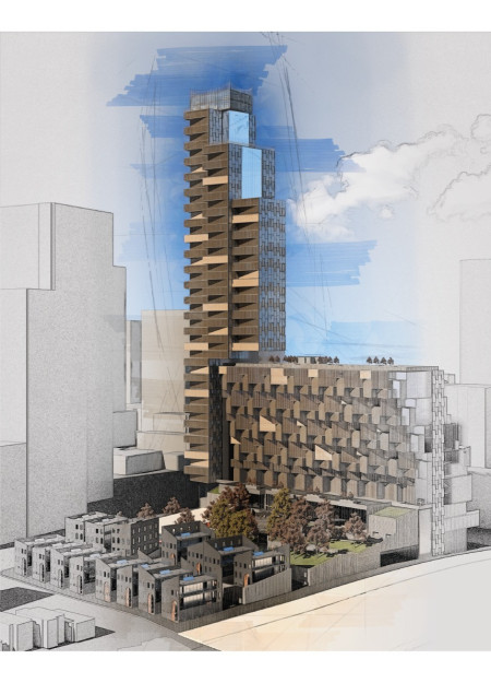 Vertical Louvers and Structural Panels Defining Adaptable Living Spaces in Urban Housing