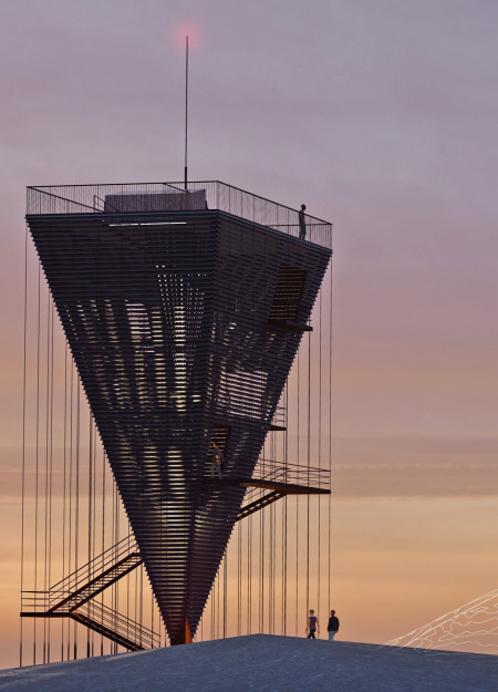 Floating Observation Platform with Kinetic Steel Facade