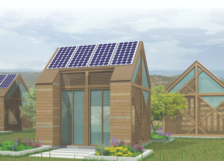 Trellised Cabins with Pneumatic Massage Spaces in a Serene Setting