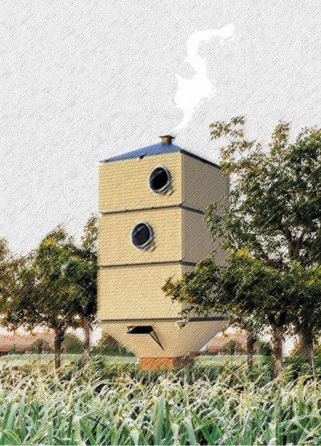 Stackable Living Modules with Biodegradable Straw Construction