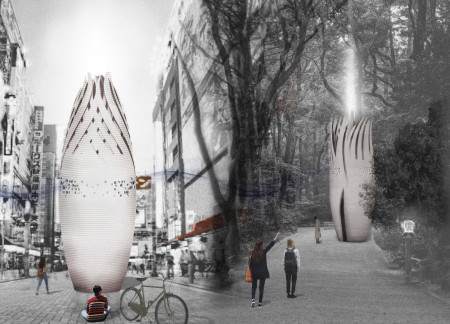 Vertical Sanctuary Emphasizing Calmness and Zen Principles