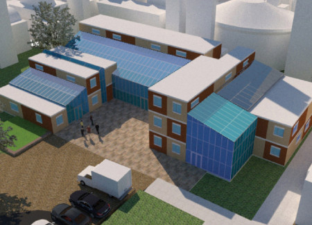 Rammed Earth Walls and Shipping Containers Creating Sustainable Community Living