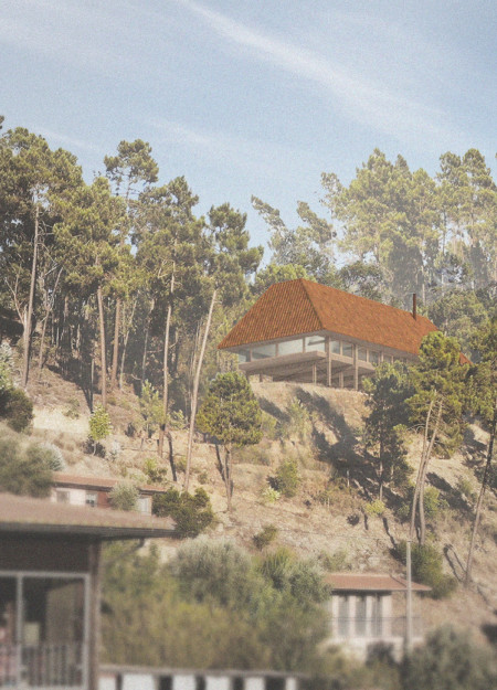 Clay Roof and Timber Truss Creating a Yoga Retreat Amidst Nature