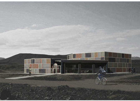 Cracked Pathways of Volcanic Stone and Glazing Amidst the Icelandic Landscape