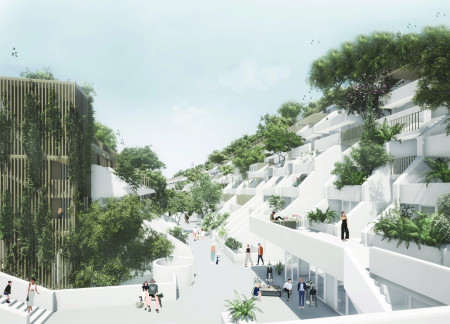 Reimagining Brutalism with Multifunctional Spaces and Green Roofs