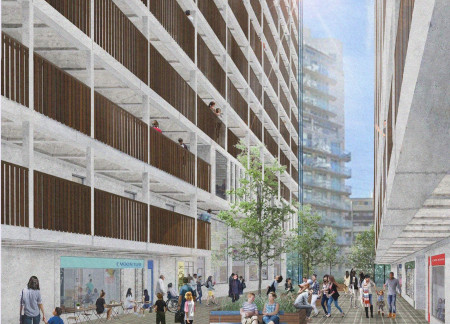 Community Spaces Above Perforated Walls and Car Parks