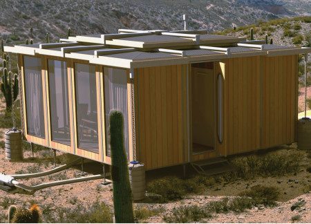 Self-Sufficient Living Module with Fiber Reinforced Polymer and Solar Energy Integration