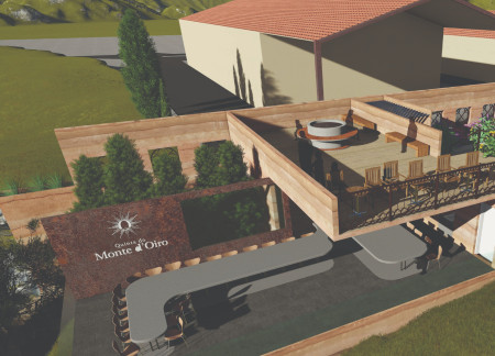 Rammed Earth Walls and Panoramic Views in a Flexible Tasting Room