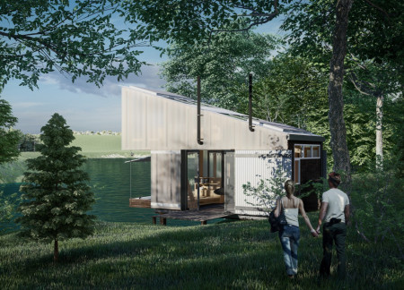 Polycarbonate Fa&ccedil;ade Embracing Nature in a Timber Shelter