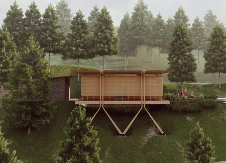 Charred Wooden Shingles and Cross-Laminated Timber Form a Yoga Retreat Connecting Nature and Wellness