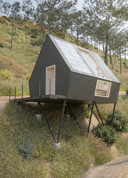 Charred Pine Cladding and Cross-Laminated Timber Enhance Connectivity to Nature