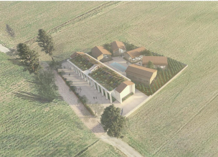 Rammed Earth Retreat Framing Serene Views in the Umbrian Landscape