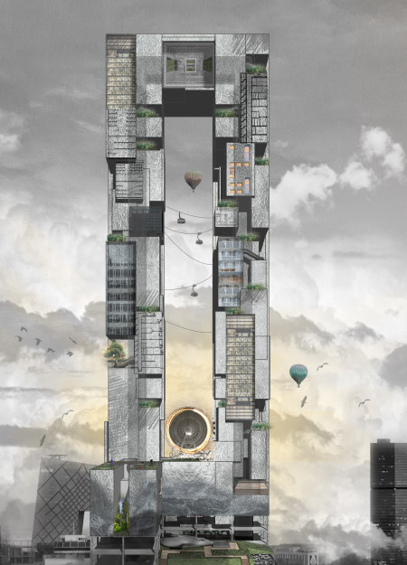 Folding Urban Space with Spiral Rise and Vertical Efficiency