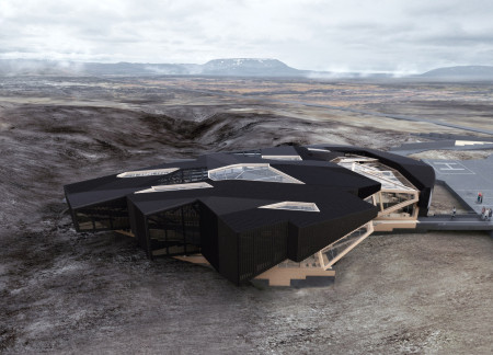 Pixelated Edges and Natural Light in a Greenhouse Restaurant