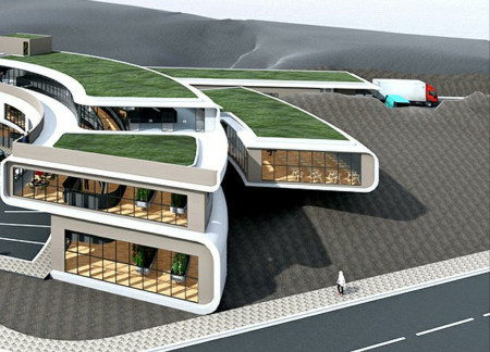 Reinforced Concrete Structure Integrated with Indoor Farming and Panoramic Views