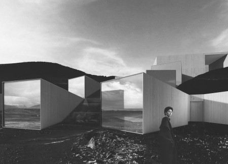 Waterway-Inspired Design Featuring Volcanic Tuff and Green Spaces in a Dining Experience