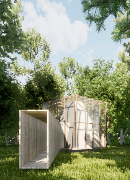 Amplifying Forest Sounds Through Glass and Wood Enclosure