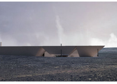 Volcanic Concrete Meets Greenhouse Innovation in Icelandic Culinary Space