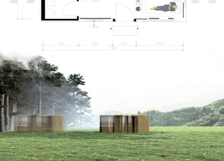 Mobile Cottage with Wooden Structure and Generator for Forest Living