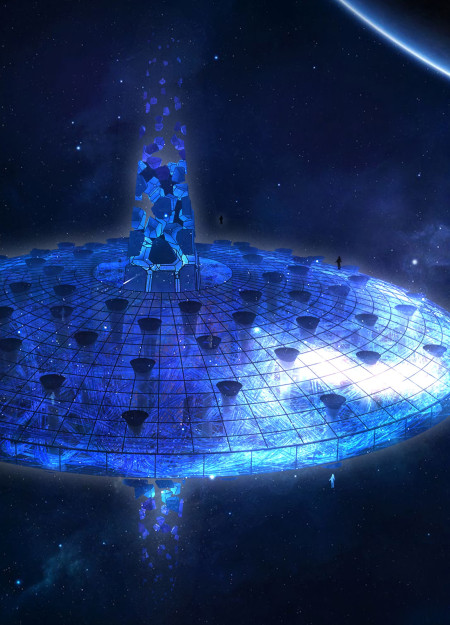 Universal Beacon with Data Web and Fusion Core for Interstellar Communication