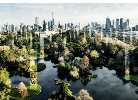 Multi-Layered Mesh Privacy and Compact Living in Recycled Wood Structure