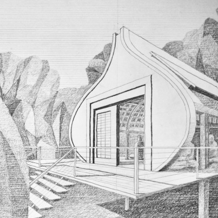 Elevated Retreat Crafted with Cement Board and Timber Frame