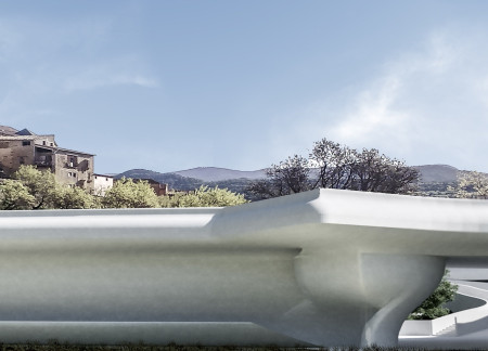 Electro-Welded Concrete and Rock Wool Courtyard for Collaborative Living