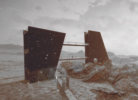 Recycled Concrete Form Connects Geological Divides