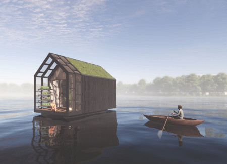 Fiberglass Masts and Shredded Insulation in a Floating Tiny Home