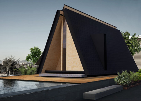 Rooftop Living with Thatch and Solar Tiles for Sustainable Micro-Housing