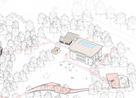 Charred Wooden Shingles and Natural Timber Frame Create a Community-Centric Exhibition Space