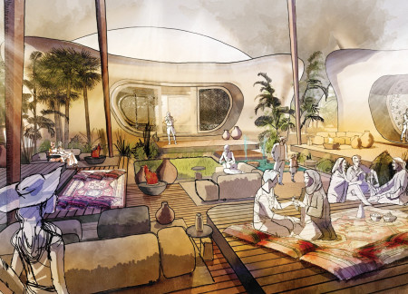 Air-Filled Etfe Cushions in Desert Community Hub Fostering Ecological Preservation