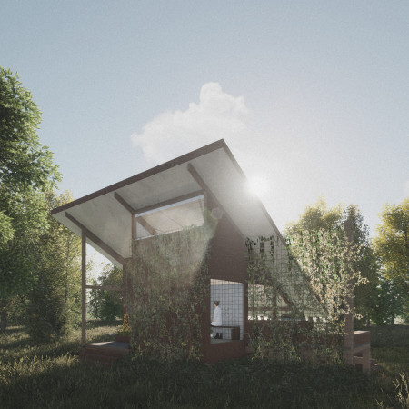 Rebar Framework and Earthy Tones Creating a Sustainable Retreat in Nature