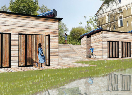 Shou Sugi Ban Walls and Compact Living with Cross-Laminated Timber