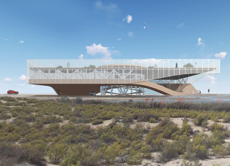 Waved Slab Structure Embracing Loess in an Eco-Tourism Center