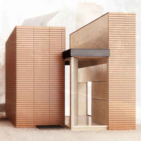 Rainwater-Collecting Home with Recycled Metal and Ventilated Facade