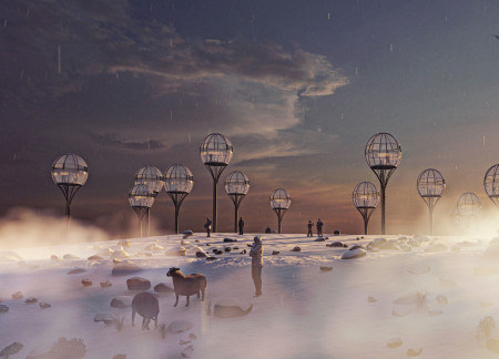 Photovoltaic Glass Platforms Offering 360-Degree Volcanic Views