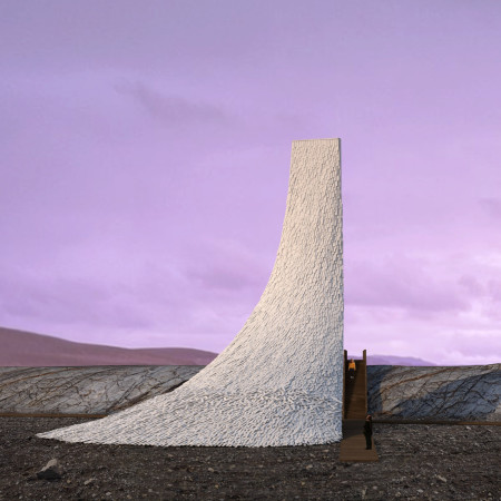 Waterfall-Inspired Visitor Center with Reused Wood and Cellulose Insulation