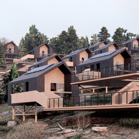 Cliffside Living with Recyclable Vernacular Design