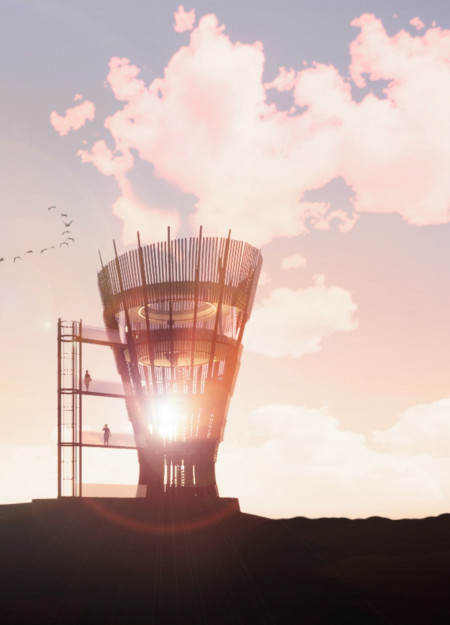 Circular Viewing Platform Emphasizing Natural Integration and Historical Context