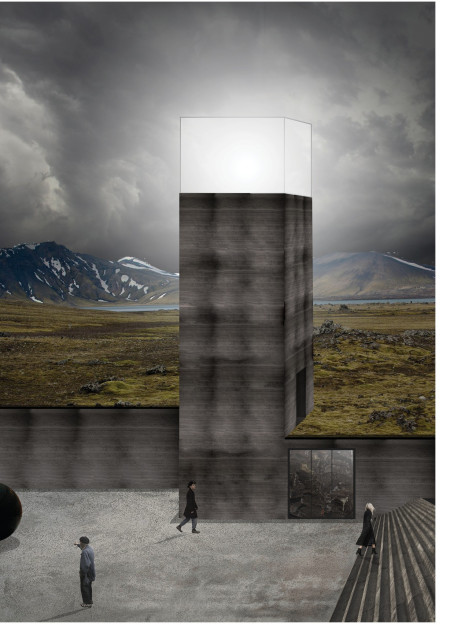 Rammed Earth Tunnels and Viewing Platforms Above Tectonic Fractures in Iceland