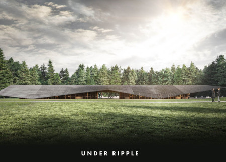 Water Feature and Cinerary Niches Within a Natural Wood Landscape