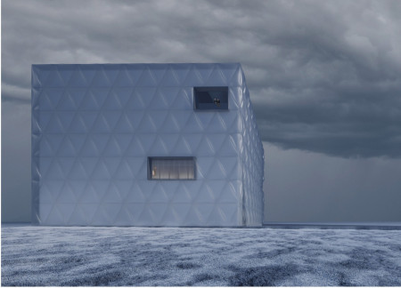 Reflective Ice Cube Integrating Natural Caves with Spatial Journey